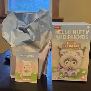 Miniso Hello Kitty & Friends Fox Island Doll.  My Melody plushie
